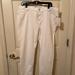 Michael Kors White Stretch Skinny Jeans Size 14